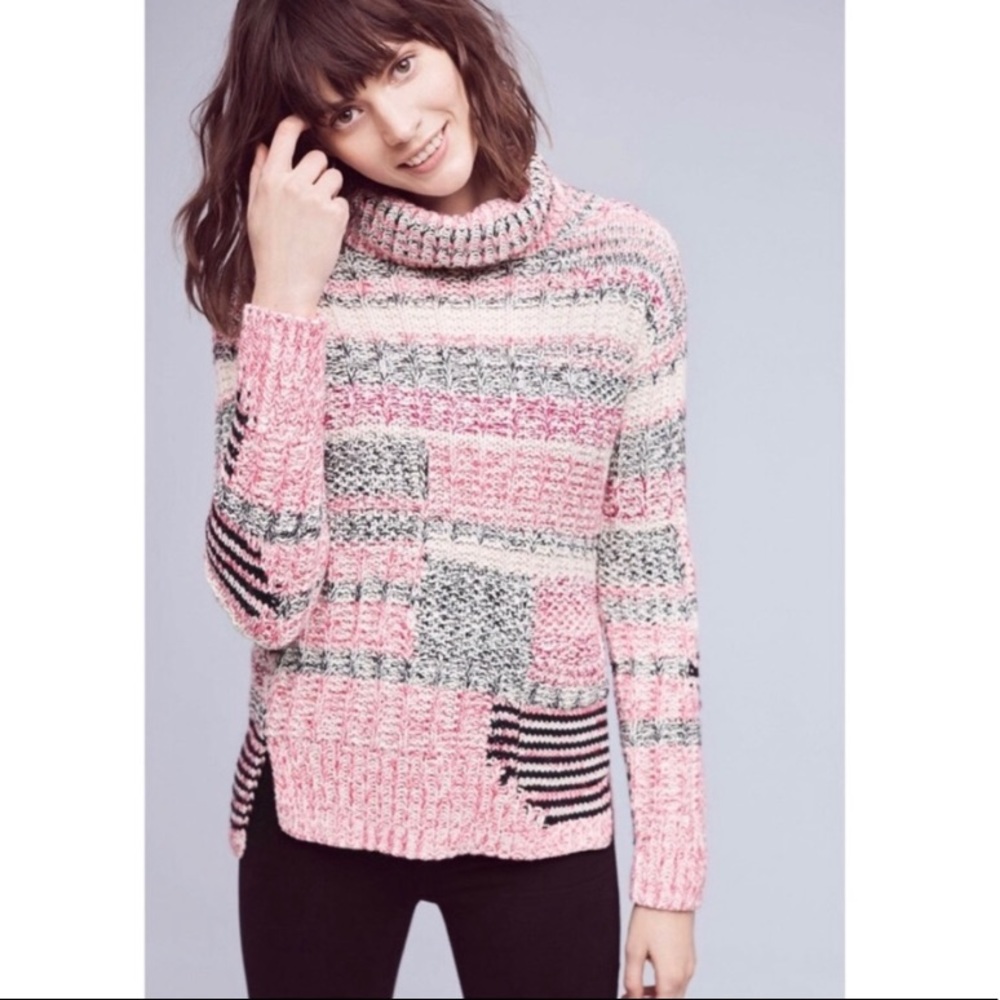 Anthropologie Sparrow Chunky Knit Turtleneck Sweater